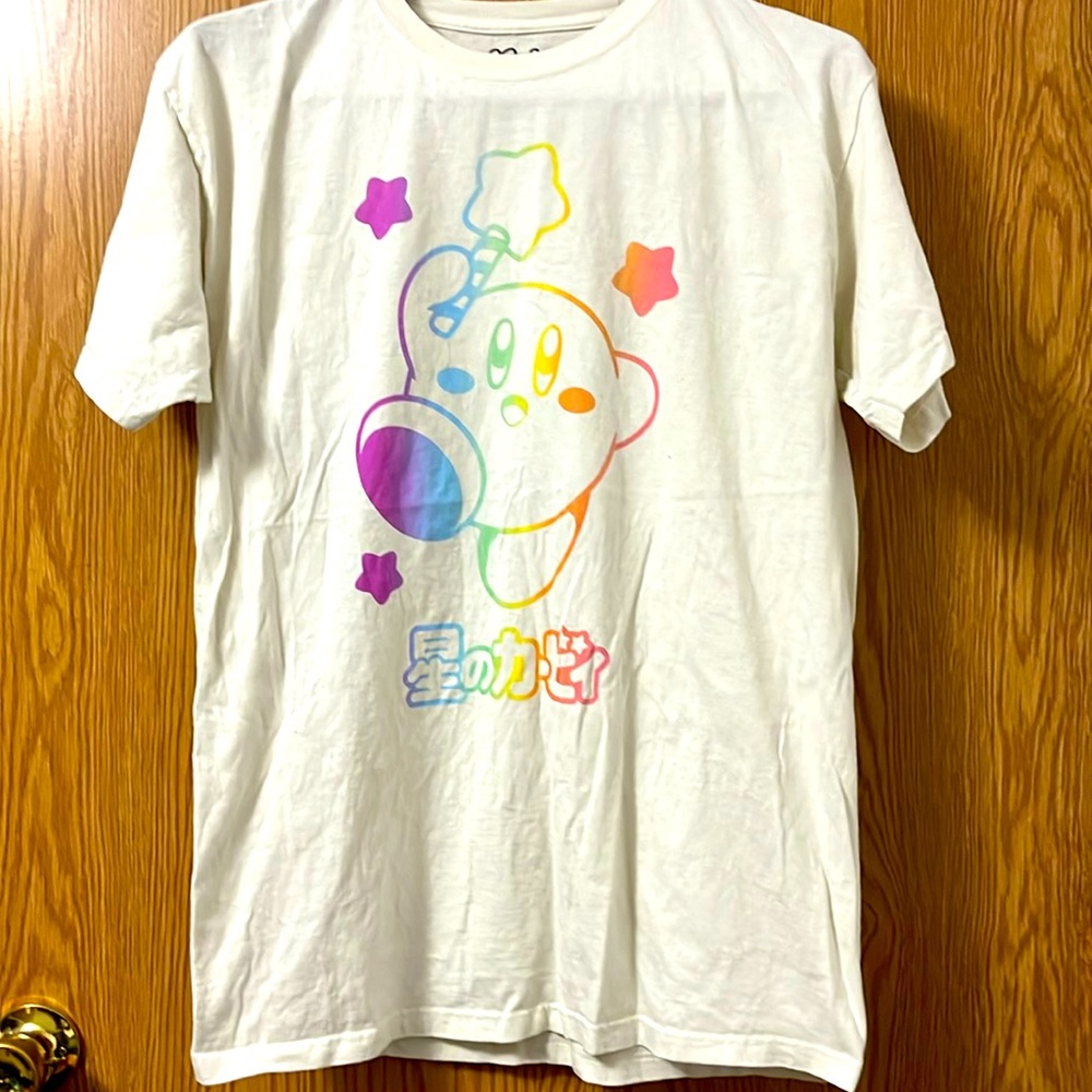 Kirby Graphic Tee T-shirt Mens L (42 / 44) White Nintendo